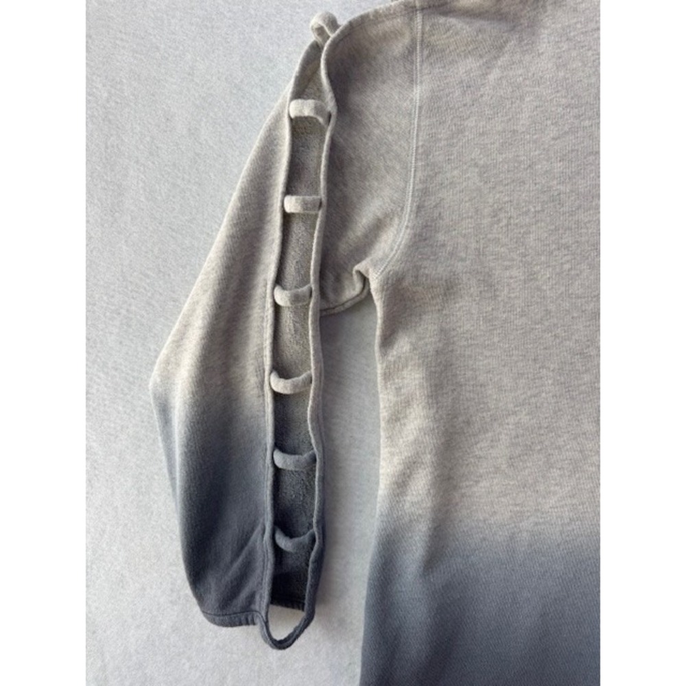 Pink Victorias Secret Sweatshirt‎ MED Blue Ombre Shoulder Open Cut Out Sleeves - Picture 2 of 10